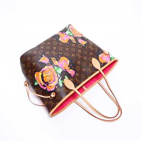 Louis Vuitton Louis Vuitton VI0059 Neverfull MM Rose Bag Brown WS8540