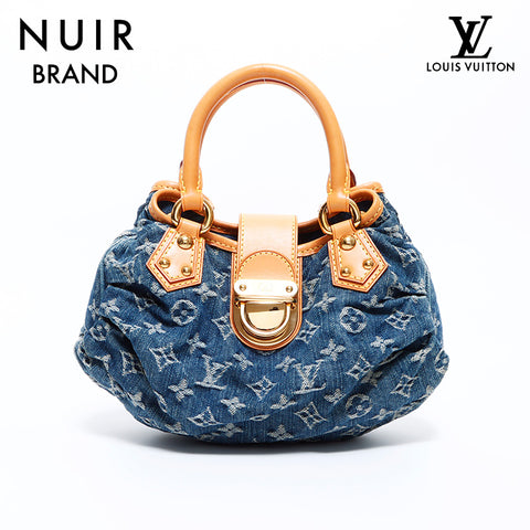 路易威登(Louis Vuitton)路易威顿vi1025漂亮的会标牛仔布迷你手提包蓝色WS8541