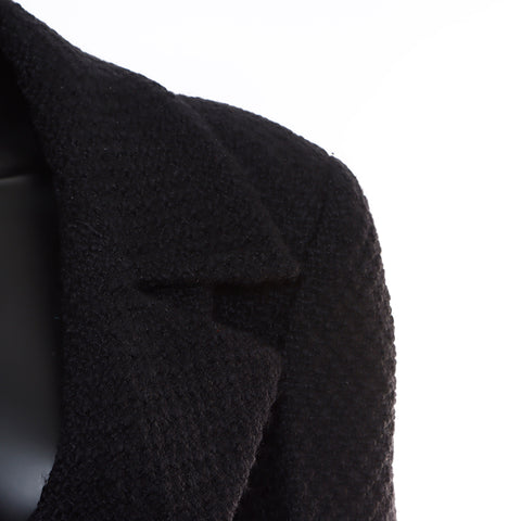 Chanel CHANEL SIze 42 Tweed Coco Mark Button 01A Jacket Black WS8552