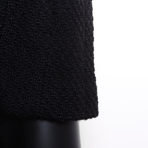 Chanel CHANEL SIze 42 Tweed Coco Mark Button 01A Jacket Black WS8552