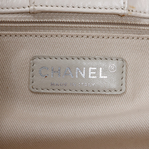 シャネル CHANEL 17番台 ココマーク 2Way トートバッグ ホワイト WS8563