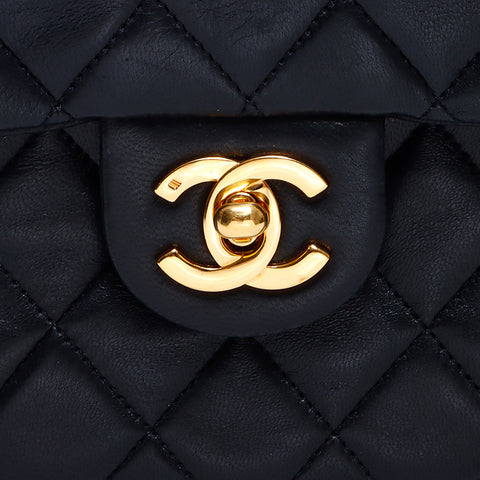 シャネル CHANEL 1番台 ミニマトラッセ ビジュー ショルダーバッグ ブラック WS8567