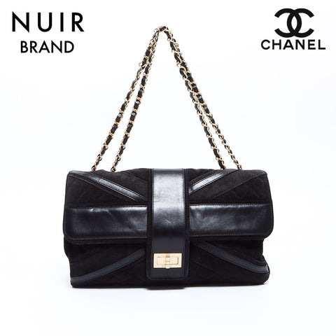 シャネル CHANEL 12番台 2.55チェーン ラムスエード ショルダーバッグ ブラック WS8569