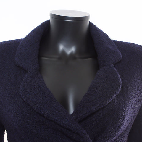 Chanel Coco Button Wool Jacket Navy WS8574