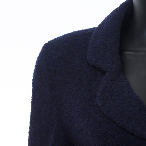 Chanel Coco Button Wool Jacket Navy WS8574