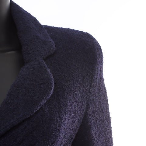 Chanel Coco Button Wool Jacket Navy WS8574
