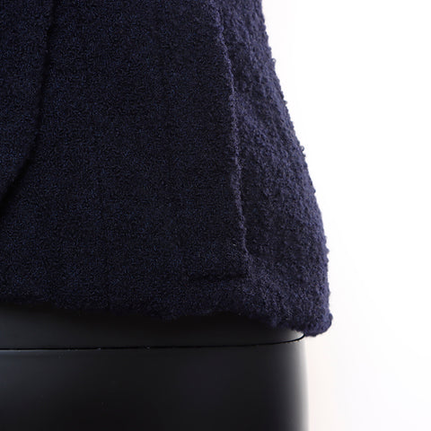 Chanel Coco Button Wool Jacket Navy WS8574