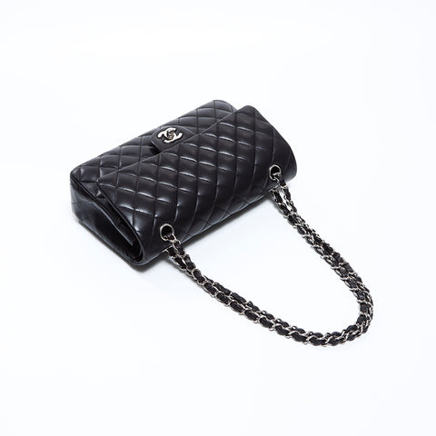 Chanel Chanel 16e sac à épaule Matelasse en peau d'agneau noir WS8580