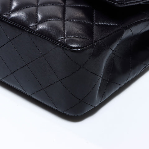 Chanel Chanel 16e sac à épaule Matelasse en peau d'agneau noir WS8580