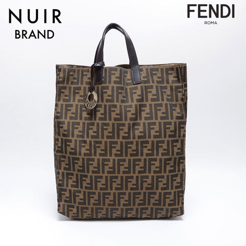 FENDI Zucca Canvas Tote Bag Brown WS8581