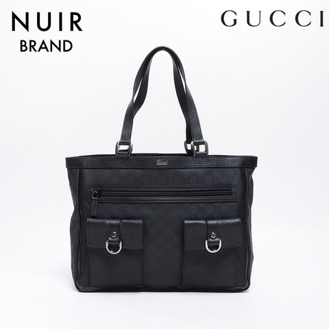 Gucci GG Canvas Shoulder Bag Black WS8584