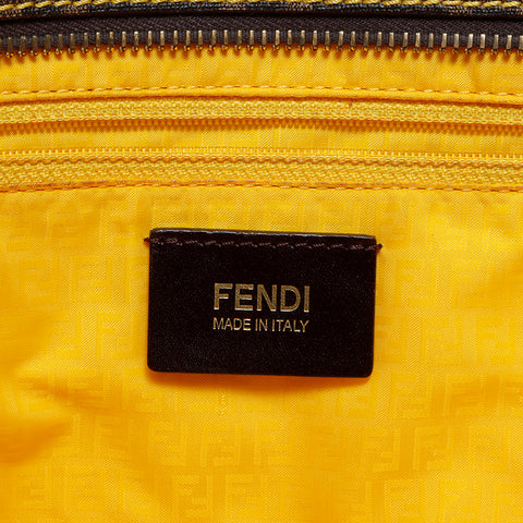 フェンディ FENDI ズッカ PVC ショルダーバッグ ブラウン WS8591