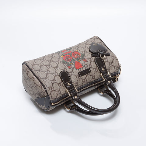 グッチ GUCCI GG シマ グラフィック ミニボストン ハンドバッグ ベージュ WS8600