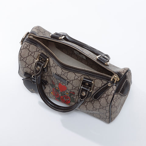 グッチ GUCCI GG シマ グラフィック ミニボストン ハンドバッグ ベージュ WS8600