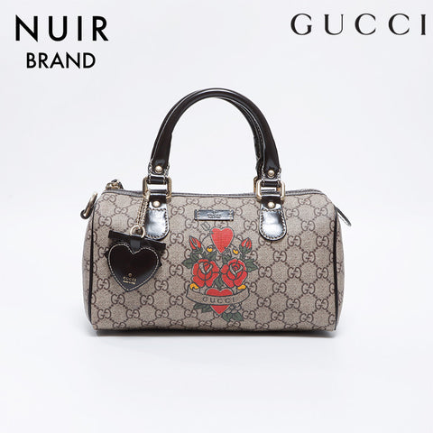 グッチ GUCCI GG シマ グラフィック ミニボストン ハンドバッグ ベージュ WS8600