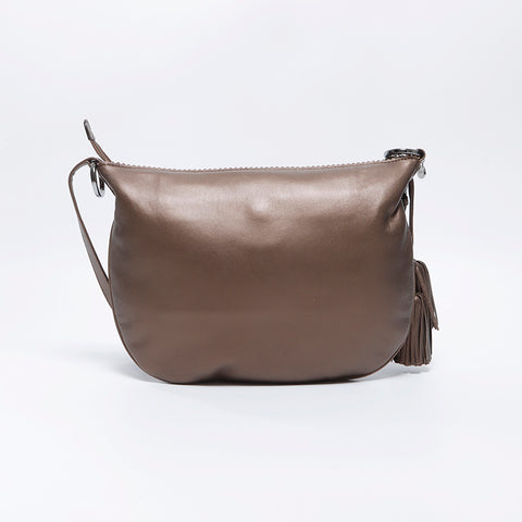 Loewe Anagram带有流苏，棕色肩带，WS8601