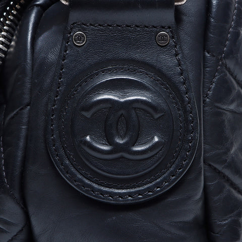 シャネル CHANEL 15番台 マトラッセ コココクーン ショルダーバッグ ブラック WS8606