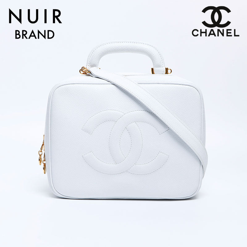 シャネル CHANEL 5番台 キャビアスキン ココマーク 2Way ショルダーバッグ ホワイト WS8626 – NUIR VINTAGE