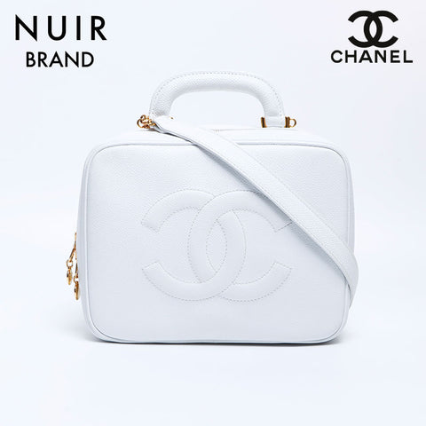 香奈儿香奈儿(Chanel Chanel)5号鱼子酱皮肤可可标记2way肩带白色WS8626
