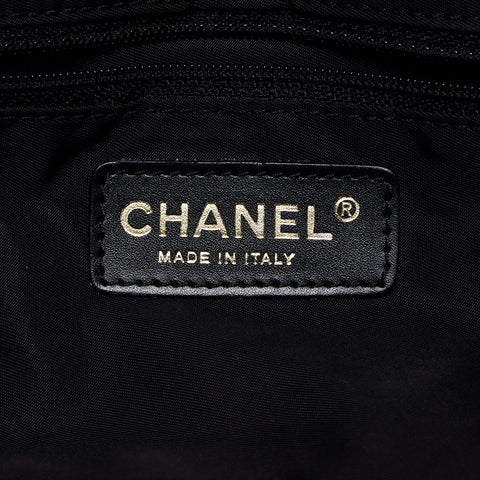 シャネル CHANEL 10番台 ニュートラベル ナイロン MM トートバッグ ブラック WS8631