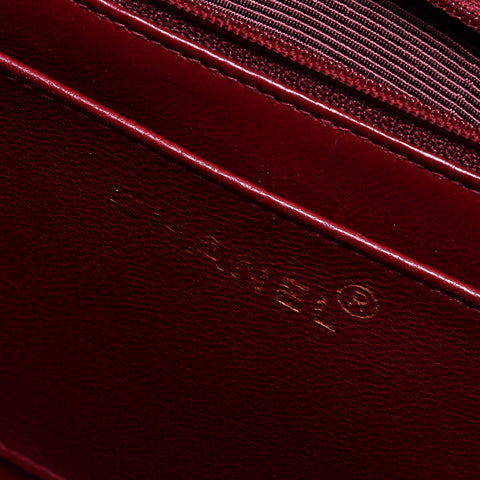 Chanel Diana 25 No. 3 Lambskin Matelasse连锁可可标记肩袋黑色WS8633