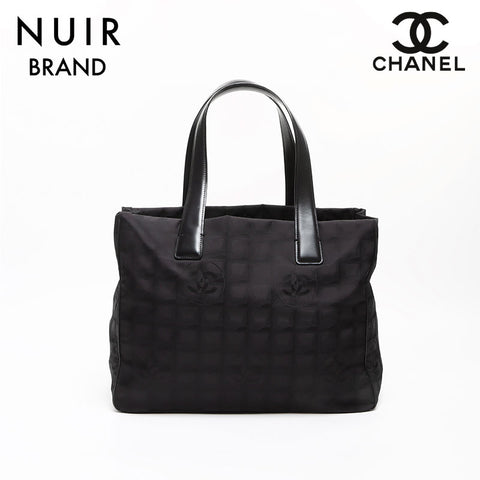 シャネル CHANEL 10番台 ニュートラベル ナイロン トートバッグ ブラック WS8636