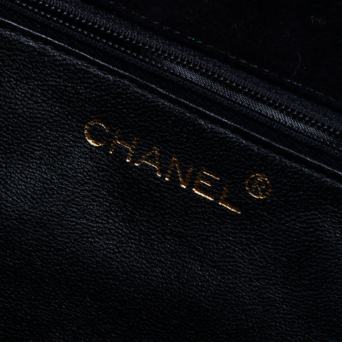 シャネル CHANEL 1番台 スエード チェーン ショルダーバッグ ブラック WS8640