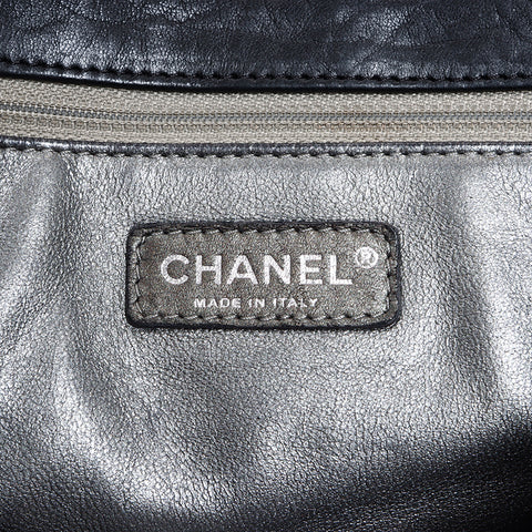 シャネル CHANEL 12番台 マトラッセ チェーン シルバー金具 ショルダーバッグ ブラック WS8642