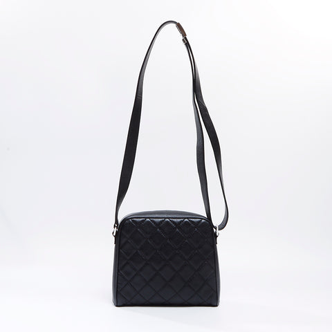 極美品 シャネル CHANEL 12番台 キャビアスキン ココマーク ショルダーバッグ  ブラック WS8647