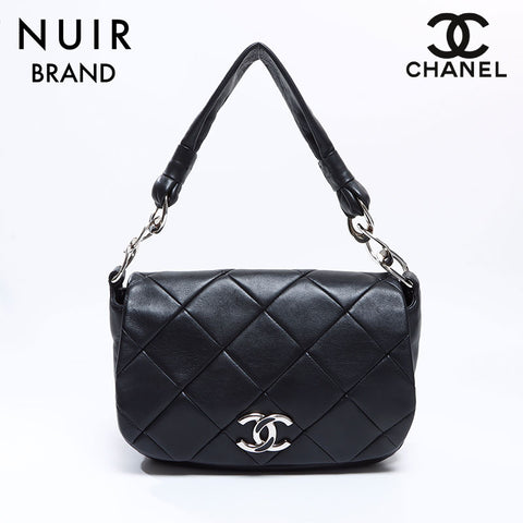 シャネル CHANEL 11番台 マトラッセ チェーン ショルダーバッグ ブラック WS8649