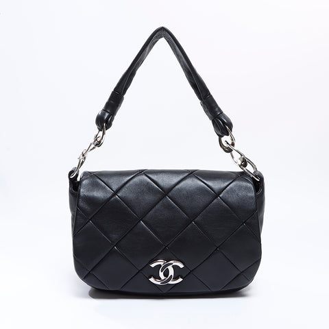 シャネル CHANEL 11番台 マトラッセ チェーン ショルダーバッグ ブラック WS8649