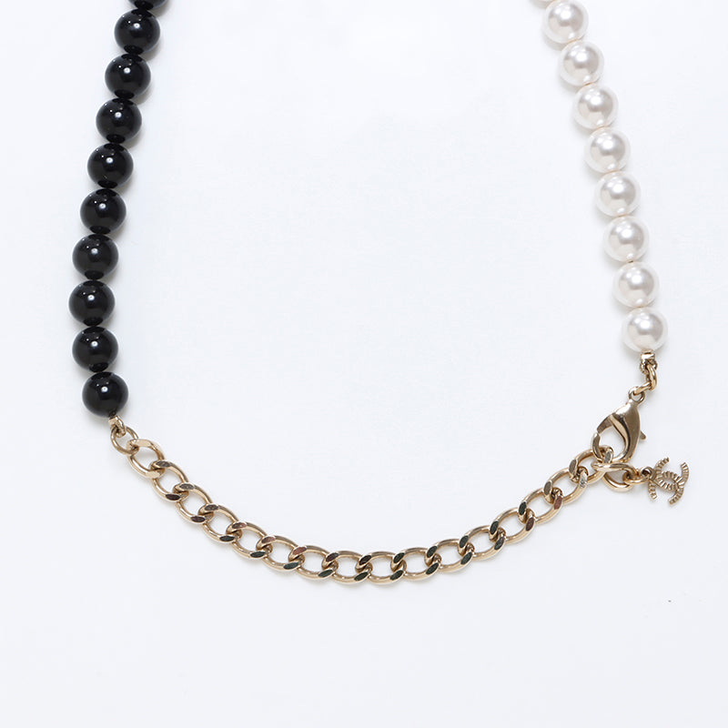 シャネル CHANEL A23C パール ココマーク ネックレス ブラック  