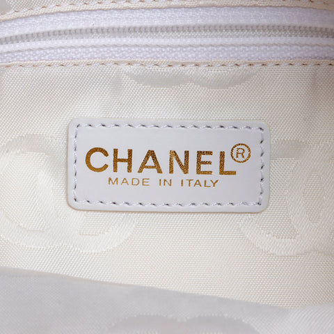 シャネル CHANEL 2way チョコバー ショルダーバッグ ベージュ WS8672