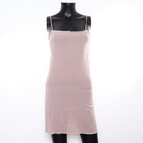 Chanel CHANEL 38 Pearl Long Sleeve Mohair Silk 2000s Dress Pink WS8676