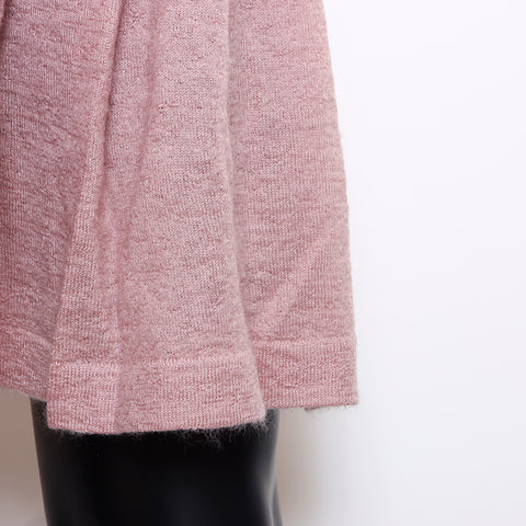 Chanel CHANEL 38 Pearl Long Sleeve Mohair Silk 2000s Dress Pink WS8676