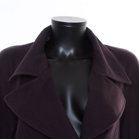 Chanel Wool Coco Button Long Coat Black WS8680
