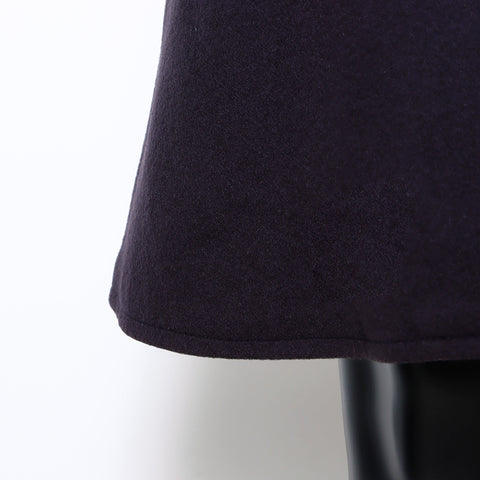 Chanel Wool Coco Button Long Coat Black WS8680