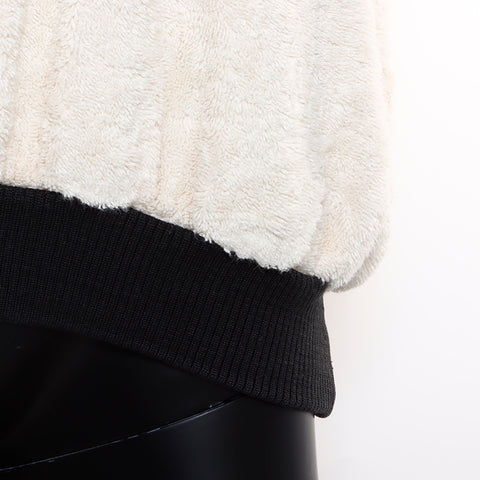 Chanel CHANEL Towel Sweatshirt Ivory Black WS8681