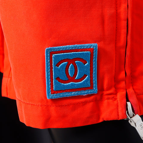 Chanel Sports Line Coco Mark Half Short Pants Orange WS8692