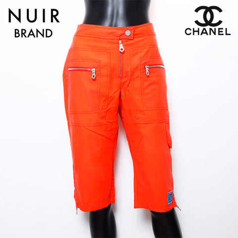 Chanel Sports Line Coco Mark Half Short Pants Orange WS8692