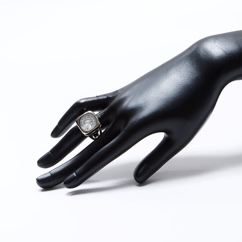 Hermes Hermes n ° 14 Corozo Ring Silver WS8700