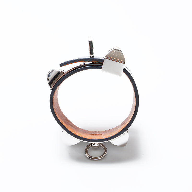 エルメス HERMES T2 D FM PM 005 コリエ レザー ブレスレット ブラック