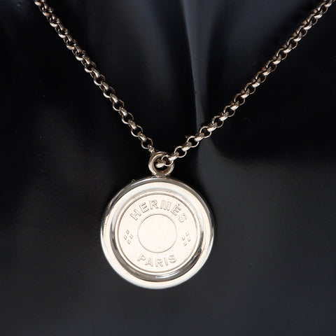HERMES Serie coin Collier Argent WS8703