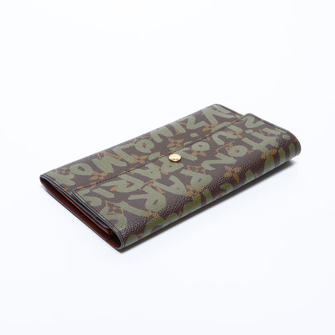 Louis Vuitton LOUIS VUITTON TH2061 Monet Monogram Graphic Long Wallet Brown WS8704