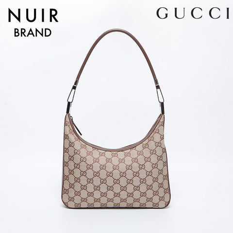 Gucci GG Canvas Shoulder Bag Brown WS8707