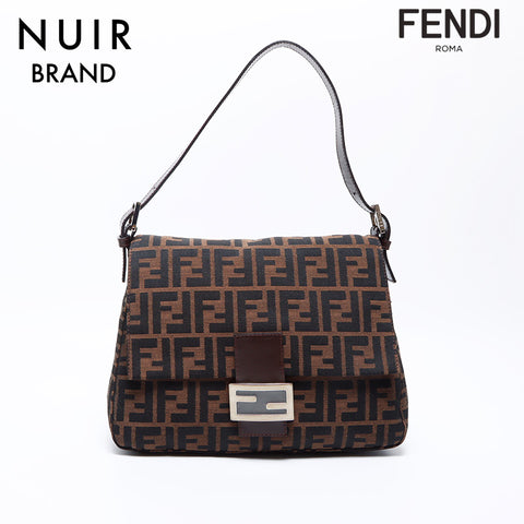 FENDI Zucca Mamma Bucket Shoulder Bag Brown WS8708