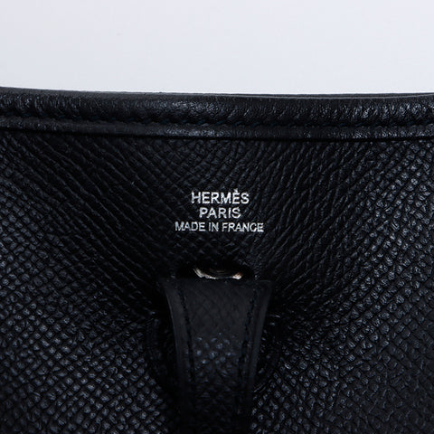 エルメス HERMES エブリン ミニ PM SS ◻︎K ヴォーエプソン ショルダーバッグ ブラック WS8710