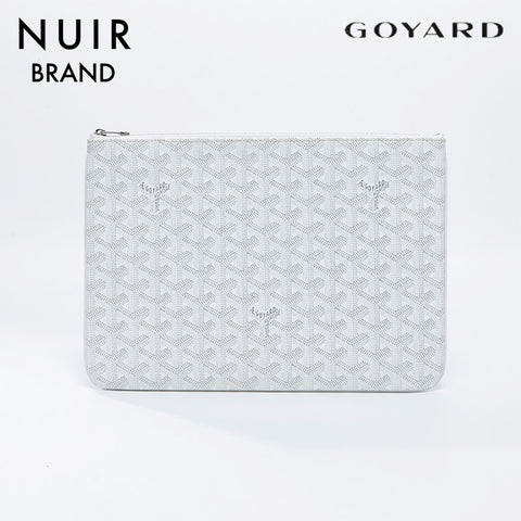 Goyard Senna MM Clutch Bag White WS8713