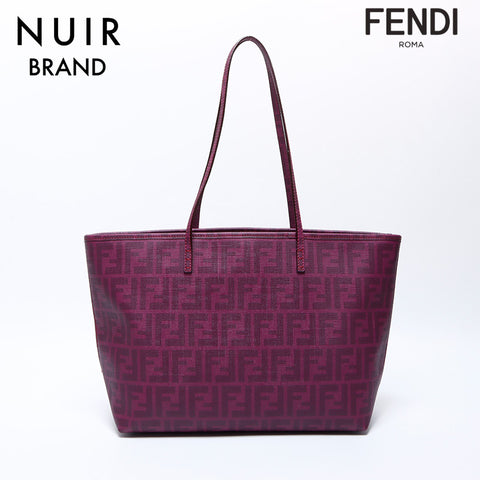 フェンディ FENDI ズッカ PVC トートバッグ パープル WS8718