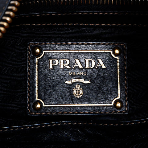 プラダ PRADA レザー ショルダーバッグ ブラック WS8719